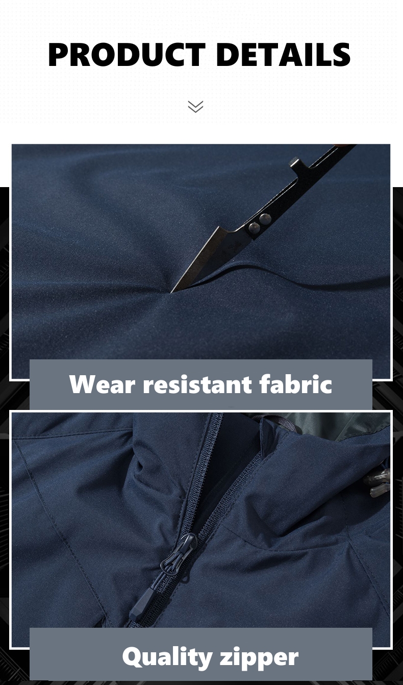 Custom Hand Pockets Turn Down Collar Zip Up Lined Front Durable Chino Twill Cotton Workwear Heavy Cotton Work Jacket for Men