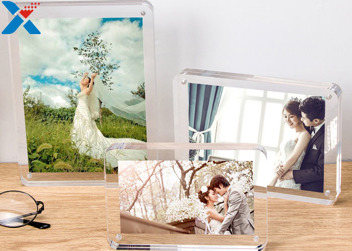 Clear Magnet Acrylic Photo Frame PMMA Certificate Pictures Table Frame