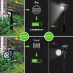 Powerful 400 Lumen 0.5W LED Solar Landscape Spotlights Adjustable Height