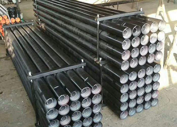 Remet Threads 6m Length DTH Hammer Double Wall Drill Pipe , 4 Inch Drill Pipe