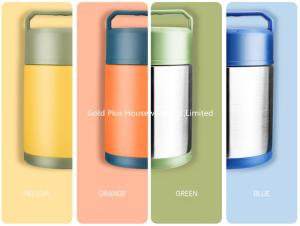 China 2L Wide mouth insulated adult food flask with steel folding spoon vacuum insulated food container lunch jar wholesale