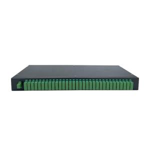 China 1U 19 Inch Rack Mount Fiber Optic PLC Splitter 1x64 SC APC Connector wholesale