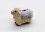 Strong Dolomite Ceramic Sheep Bank , Ceramic Coin Bank Figurine Farmhouse