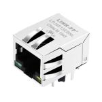 LPJ4013EBNL 10/100 Base-T Right Angle RJ45 Connector Tab Down Green/Yellow LED