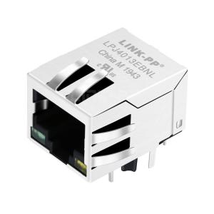 LPJ4013EBNL 10/100 Base-T Right Angle RJ45 Connector Tab Down Green/Yellow LED