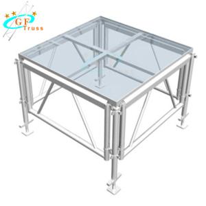 China TUV Transparent Tempered Glass Stage Max Load 750kg/Sqm wholesale