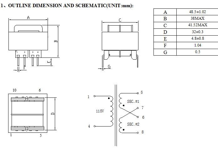 50 / 60Hz Low Frequency Transformer Vacuum Varnish ISO9001 Approved For Monitors