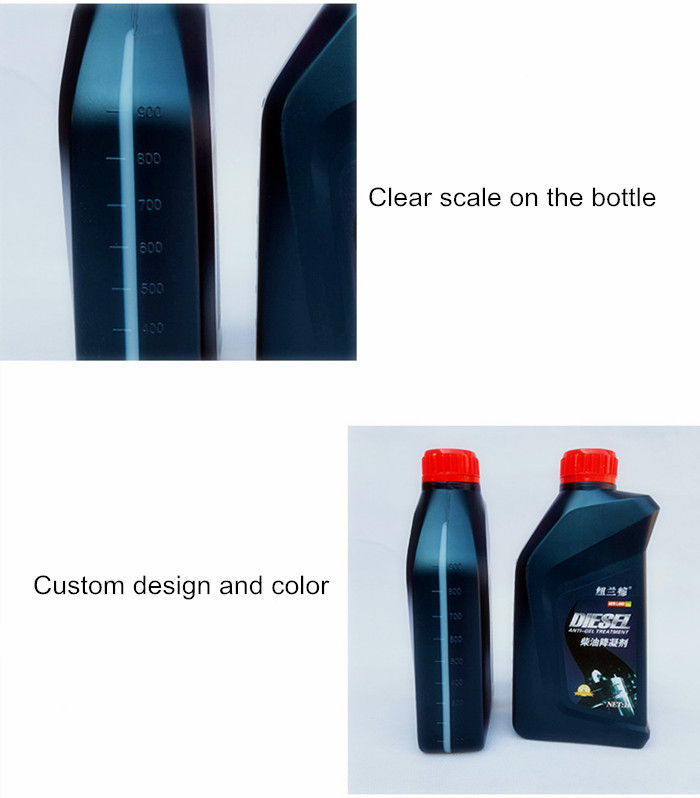Recyclable HDPE Plastic 1 Litre Engine Oil Bottle Jug Custom Made Dia 95mm
