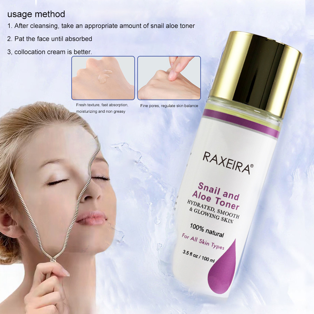 Private Label Natural Snail Aloe Nourishing Moisturizing Skin Face Toner