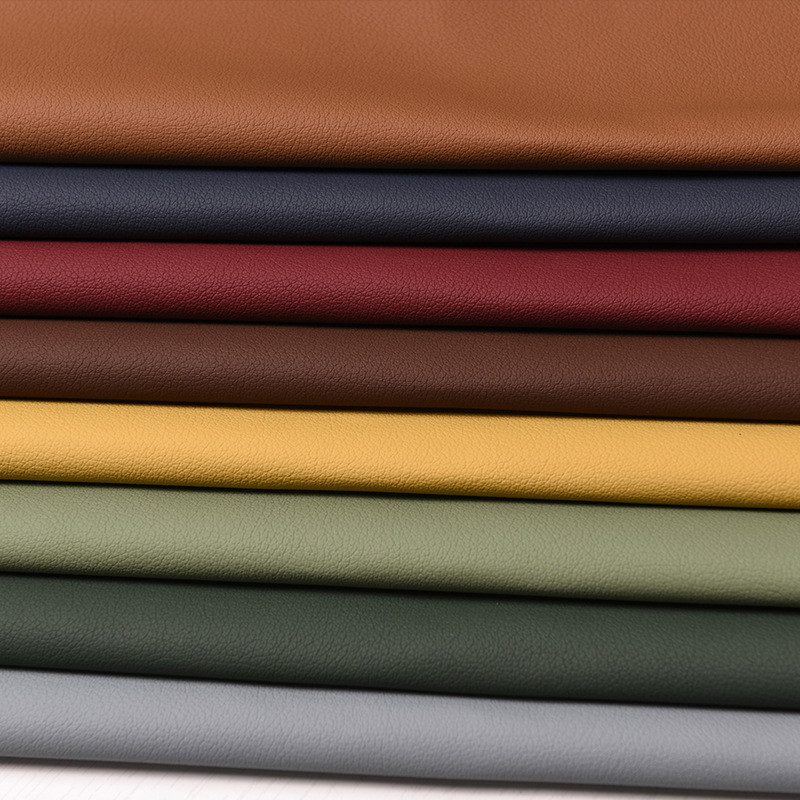 PVC Faux Leather Upholstery Fabric Lychee PVC Sofa Leather Scratch Resistent
