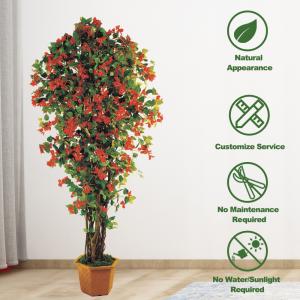 China Indoor Real Touch Artificial Flowers Greenery Plant Azalea Tree wholesale