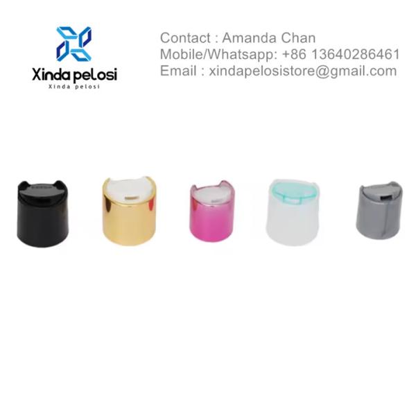 Custom Color Cosmetic Bottle Caps Plastic Press Cap Disc Top Cap