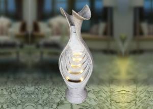 China Lighted Flower Pot Polyresin Backyard Water Fountain wholesale