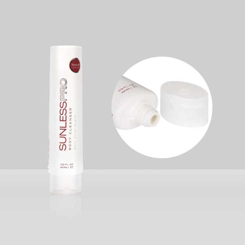 30-60ml Cosmetic Sunscreen Tubes Liquid Foundation Plastic Oval Tube