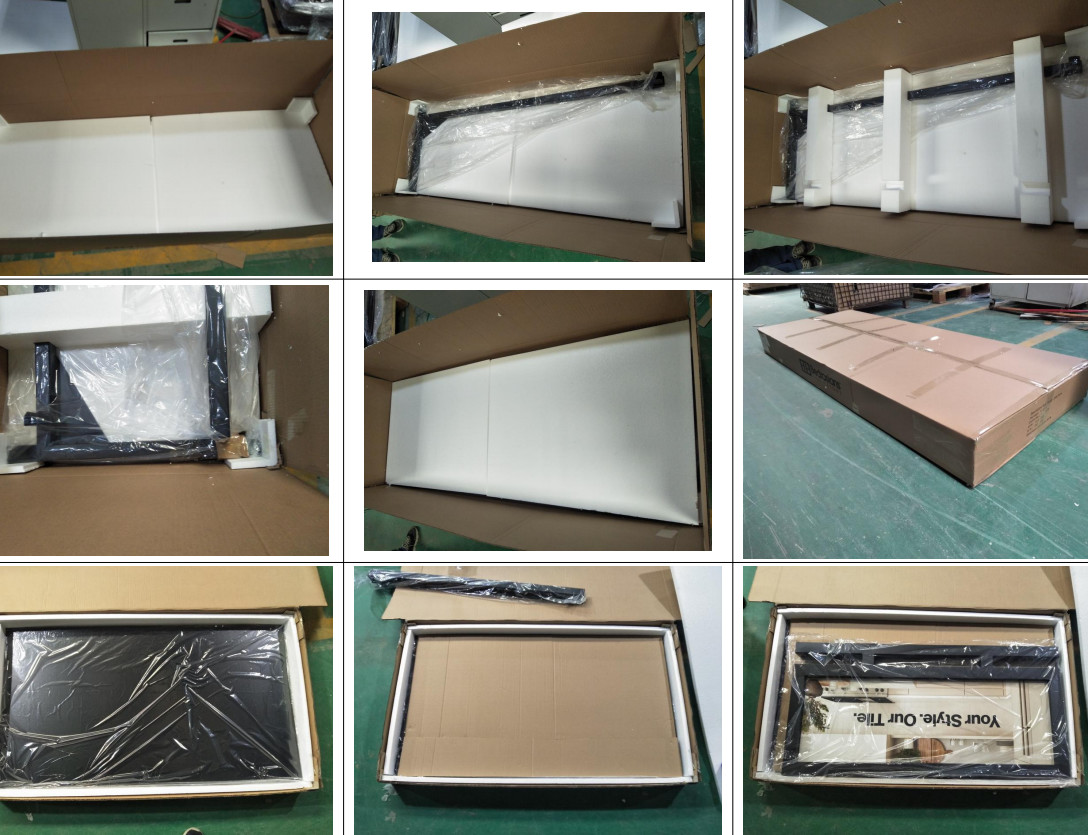 1983mm Retail Floor Display Stands 2in1 Porcelain Ceramic Tile Display Rack With Graphics