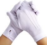 100% Nylon Knitted White Cotton Canvas Work Gloves 26cm