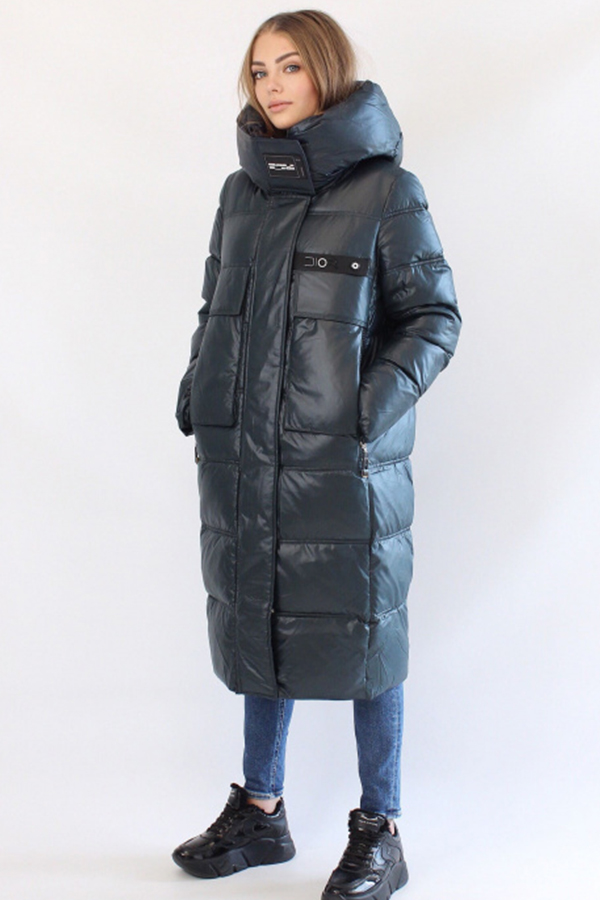 FODARLLOY Direct wholesale great standard Pure Color Simple Lady's Winter Jacket Long Warm Women Down Cotton-padded Outwear