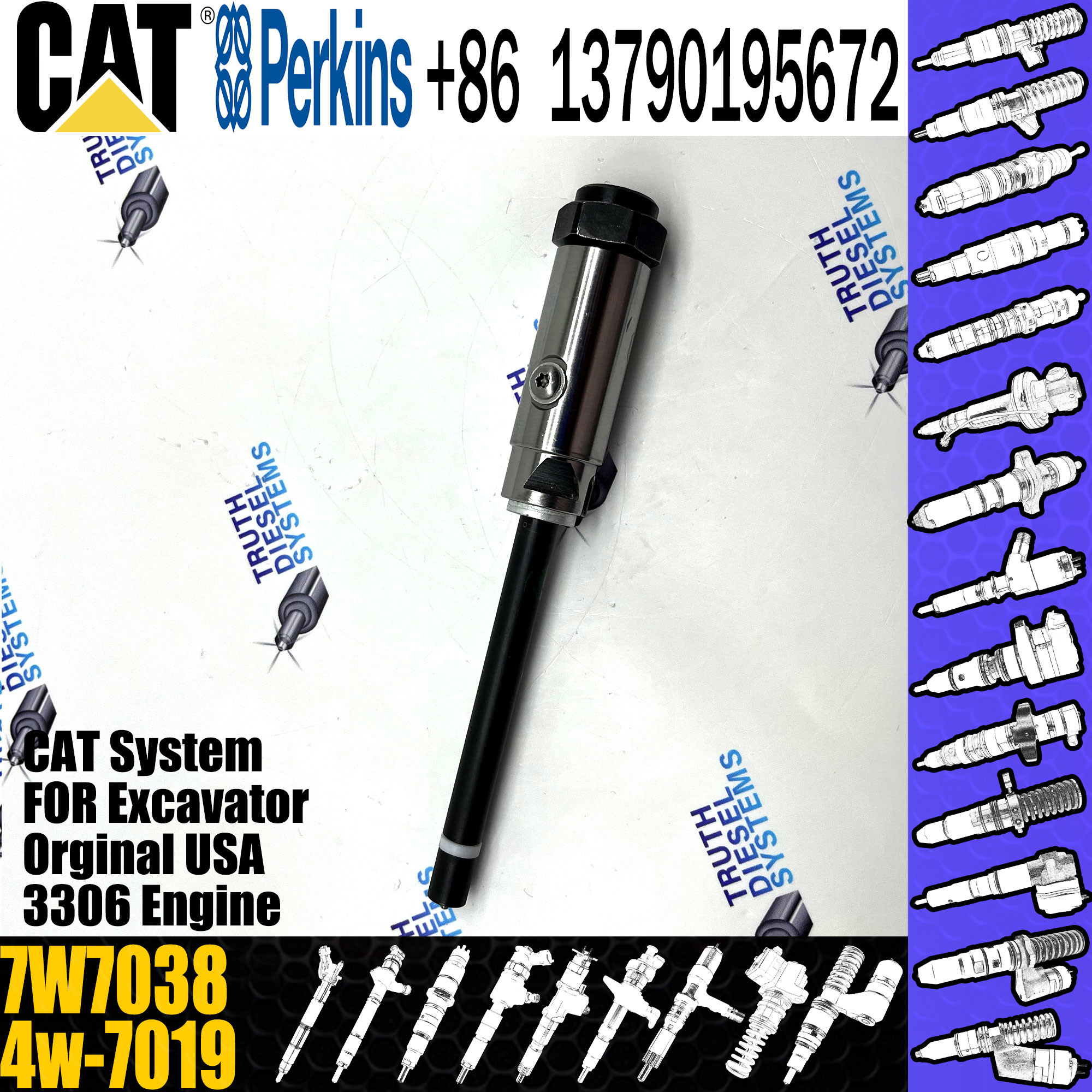 OTTO Diesel Injector Nozzle 8n7005 7w7038 4w7016 4w7018 Diesel Fuel Injector