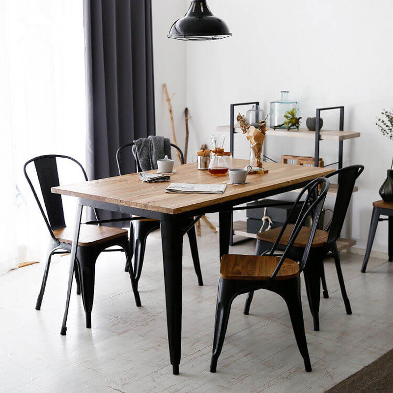 90 X 90 4 Seater Retro Industrial Vintage Kitchen Table And Chairs Metal