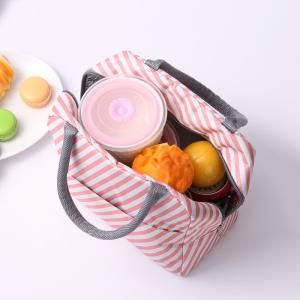 China Custom Printed Striped Oxford Insulated Lunch Cooler Bags wholesale