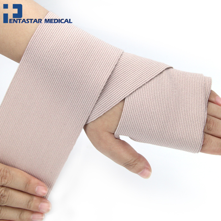 Different Types Cotton elastic bandage Medical crepe bandage elastic crepe bandage with clips