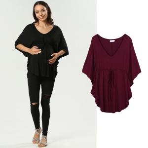 China Newest Design Women Top with Batwing Sleeves &amp; Waistband wholesale