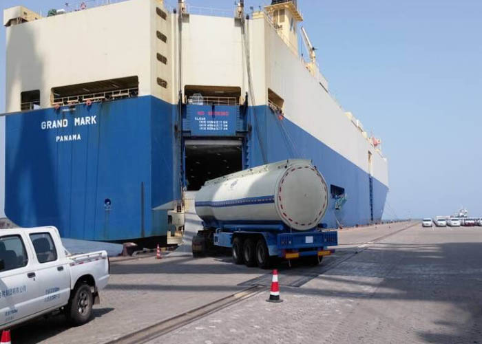 Shipping of fuel tanker trailer to Tanzania