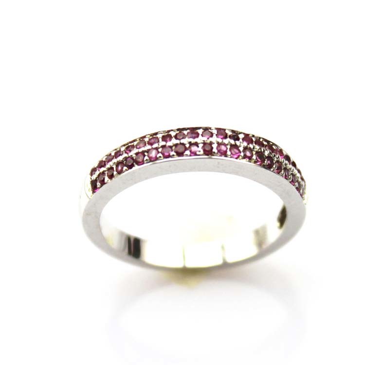 Sterling Silver Pave CZ Diamonds Engagement Wedding Band Ring(F92)