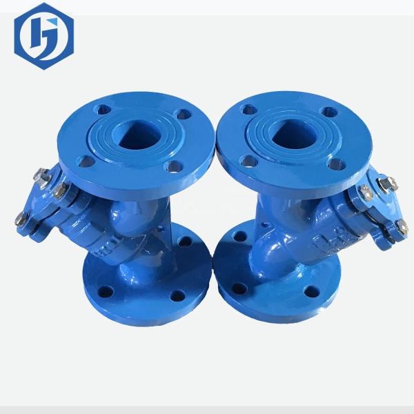 Y Type Carbon Steel Valves Strainer DIN / BS Cast Iron Double Flange Water