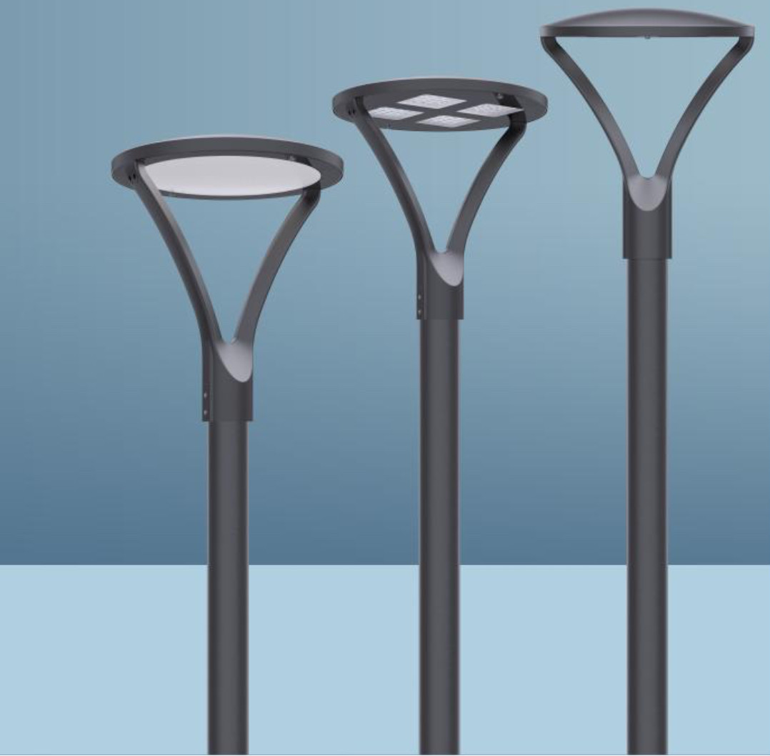 170lm/W Outdoor LED Post Top Light Fixture IP65 IK08 Wattage And CCT Selectable