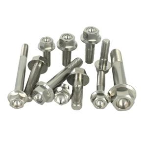 China High strength custom hex flange GR5 Ti-6al-4v titanium fasteners titanium bolts titanium screws wholesale
