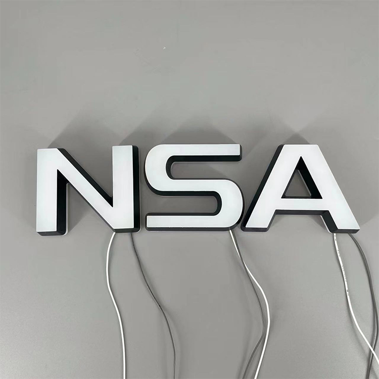 Wholesale Customization Acrylic Front And Back Side Led Luminous Characters Led Letter Marking
