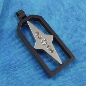 China 316L Stainless Steel Rectangle Square Shaped Necklace Pendant LPS0090 wholesale