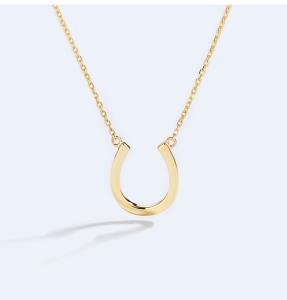 China Horseshoe 18K Gold Diamond Necklace Extender Chain 45cm wholesale