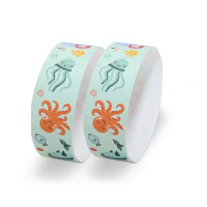 China Enhanced Security Printed Paper Wristbands For Events Disposable wholesale