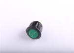 Green LED Light Small Rocker Switch With 10000 Cycles Electrical Life