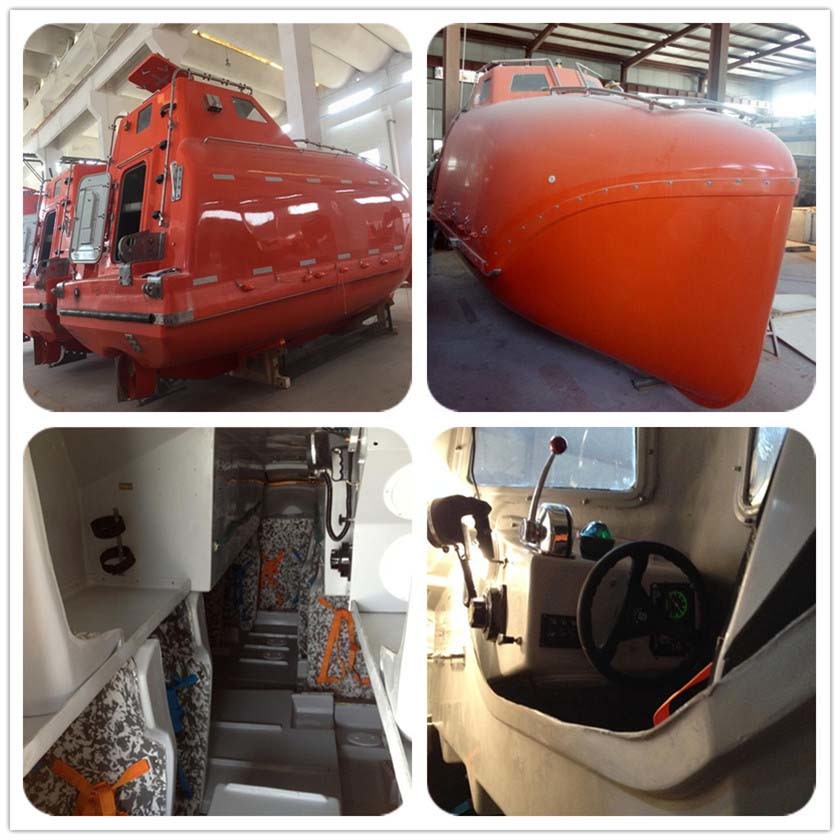 CCS, EC, BV Approved SOLAS Standard Cheap Small 4.9m 16 Persons FRP Free Fall Lifeboat