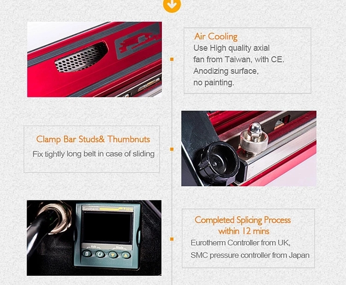Factory Price Air Cooling PVC/PU Conveyor Belt Jointing Machine 2