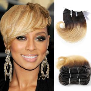 China 8A Grade 8 Inches Ombre Color Snail Curl Brazilian Human Hair Sew In Weave wholesale