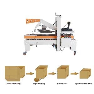 China Stainless Steel Carton Sealing Machine 400W Power Consumption Box Sealer Machine wholesale
