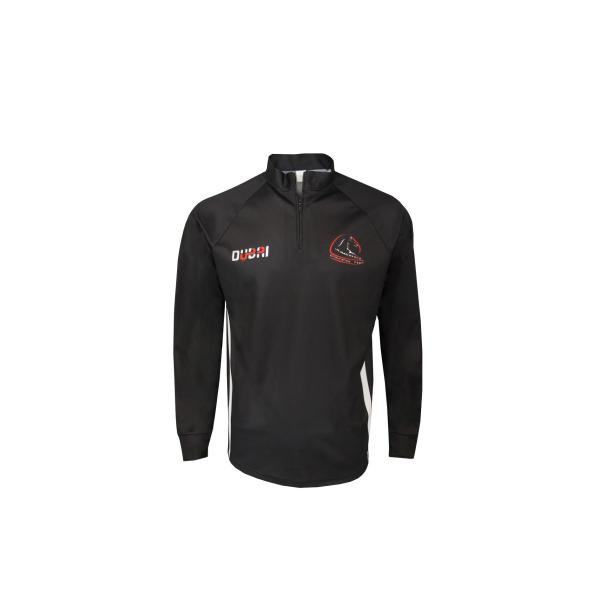 180G Stand Collar Black T Shirt Mens Long Sleeve With Zipper Sublimation Printing