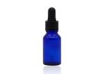 Glass Blue Essential Oil Dropper Bottles With 18mm Black Plastic Dropper Black