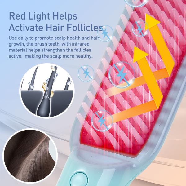 Anti-Static Red Light Therapy Hair Comb