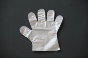 China Polyethylene Food Handling Disposable Poly Gloves Flat Pack Eco Friendly wholesale