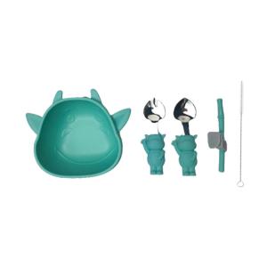 China Imp Shape Reusable Silicone Baby Feeding Set Non Slip Bpa Free Bowl Customized wholesale