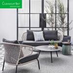 Comfortable Outdoor Rattan Furniture Waterproof Upholstery Cushion Garden Sofa