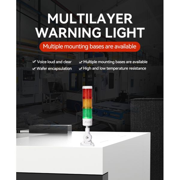 50000 Hours Lifespan LED Warning Light RYG Status Signaling For Led Cnc Machine Tool