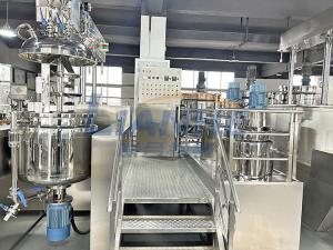 China 300L Internal And External Circulation Vacuum Homogenizer Cream Mixer Machine wholesale