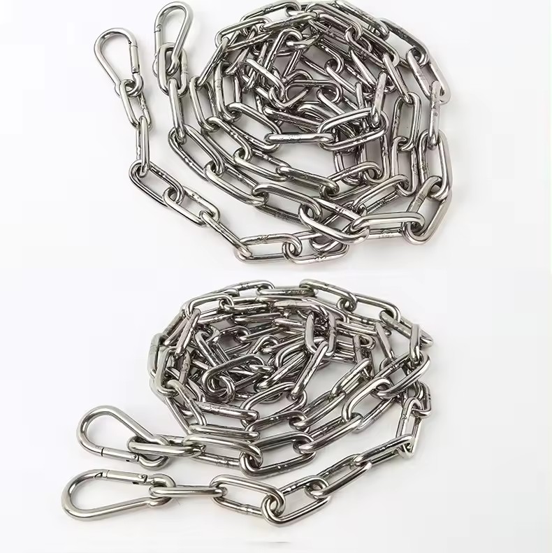 Plain Finish Steel Link Chain SS304 Din763 Stainless Chain Link 2t Working Loadlimit
