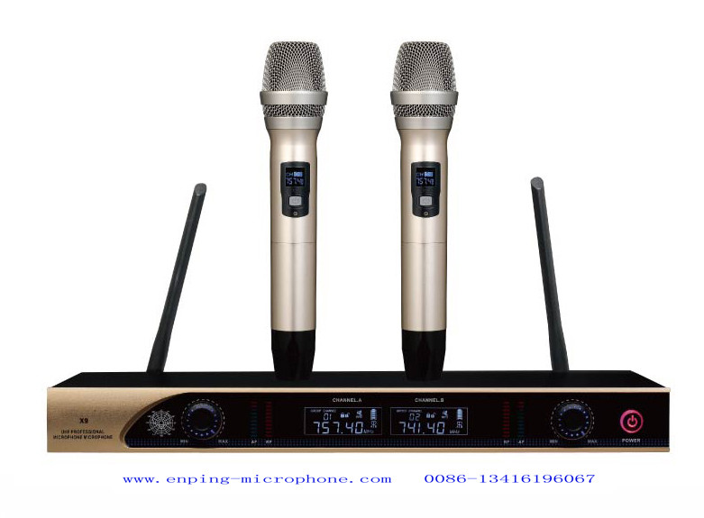 X11 fixed frequency wireless microphone system UHF Dual channel rack mountable very low price